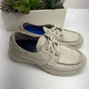 Skechers Women's Cream Boat Shoes
